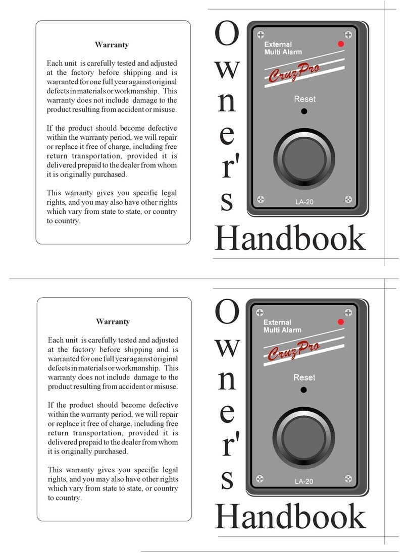 CruzPro LA-20B Owner's handbook
