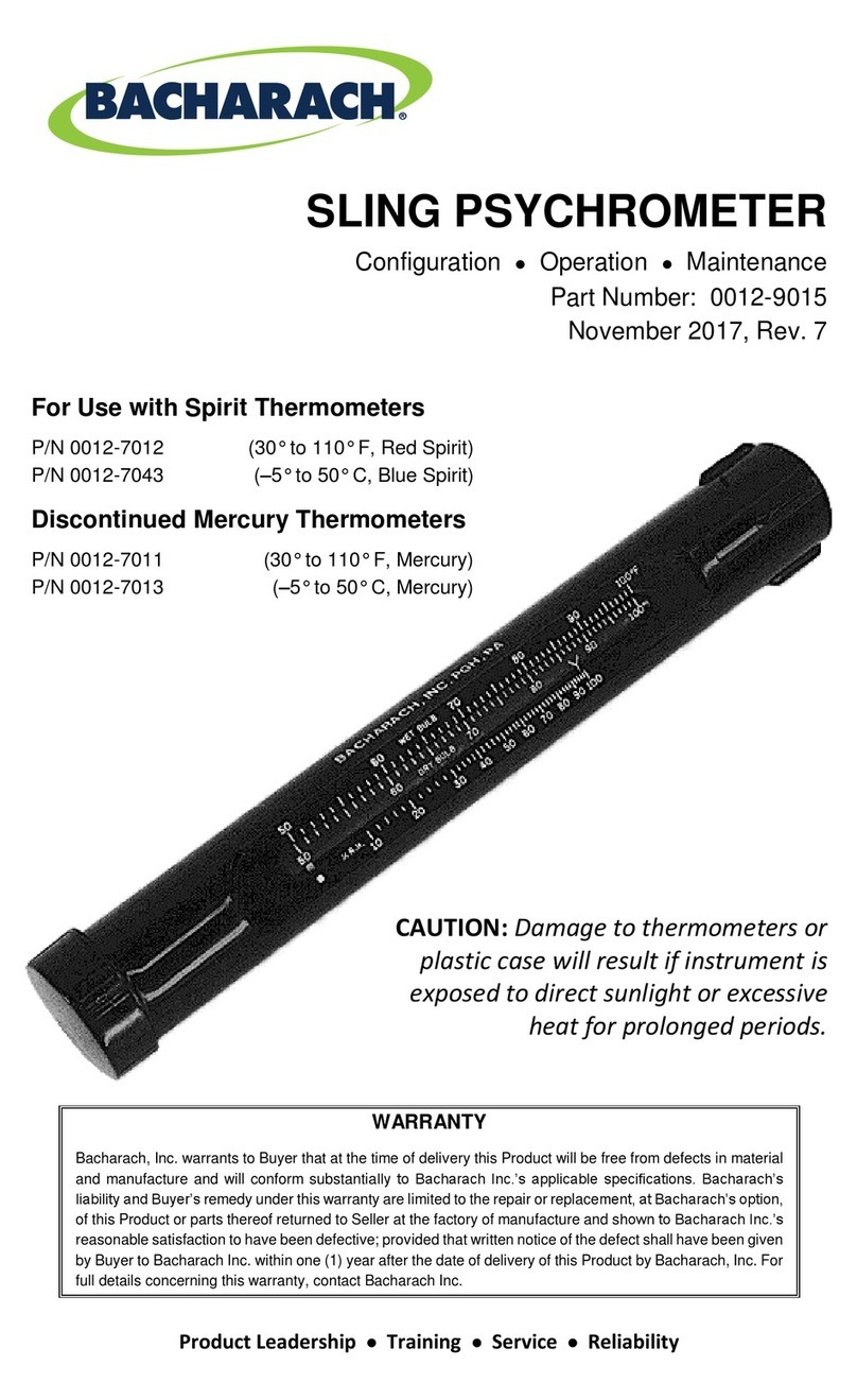 Bacharach 0012-9015 Operation and maintenance manual