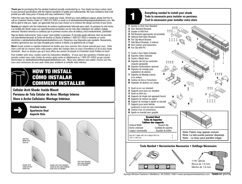Bali Cellular Arch Shade How to install