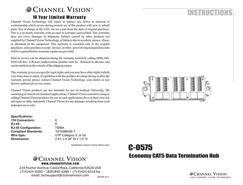 Channel Vision C-0575 instructions