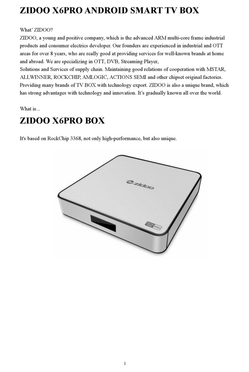 Zidoo X6PRO User manual