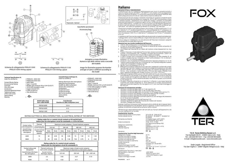 TER FOX Installation, use and maintenance instructions