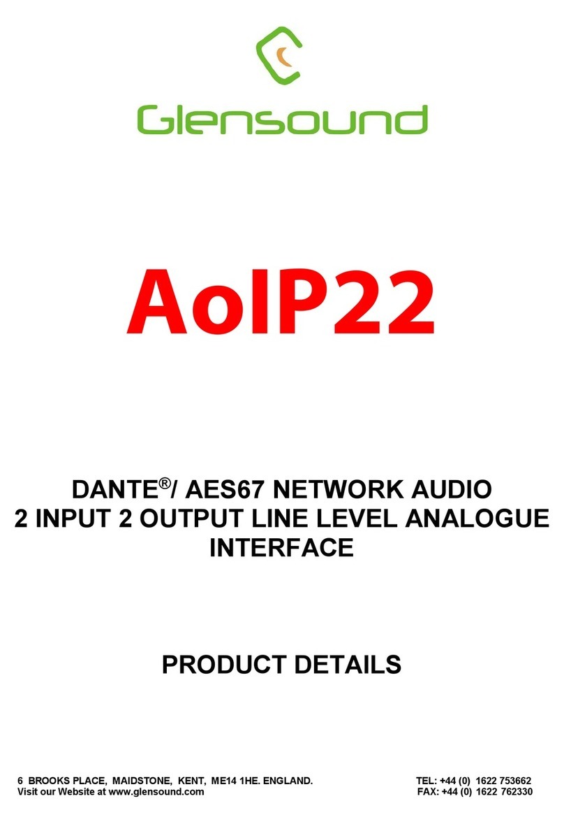 Glensound AOIP22 Installation guide