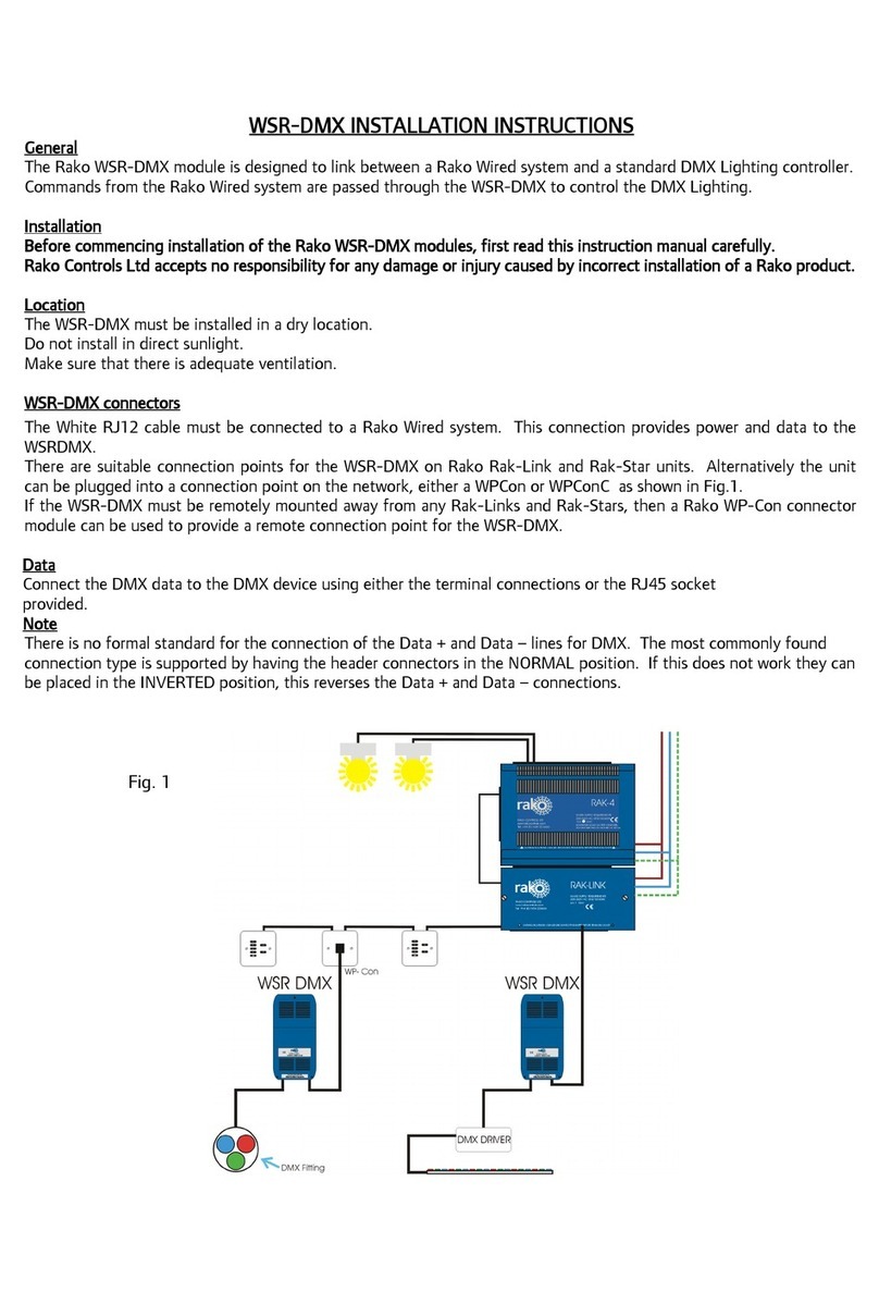 rako WSR-DMX installation instructions