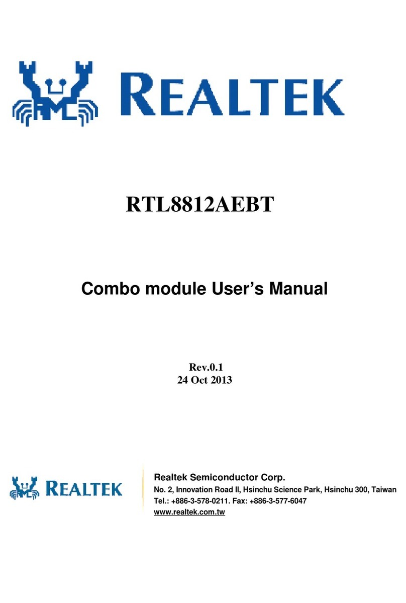 Realtek RTL8812AEBT User manual Realtek RTL8812AEBT User manual