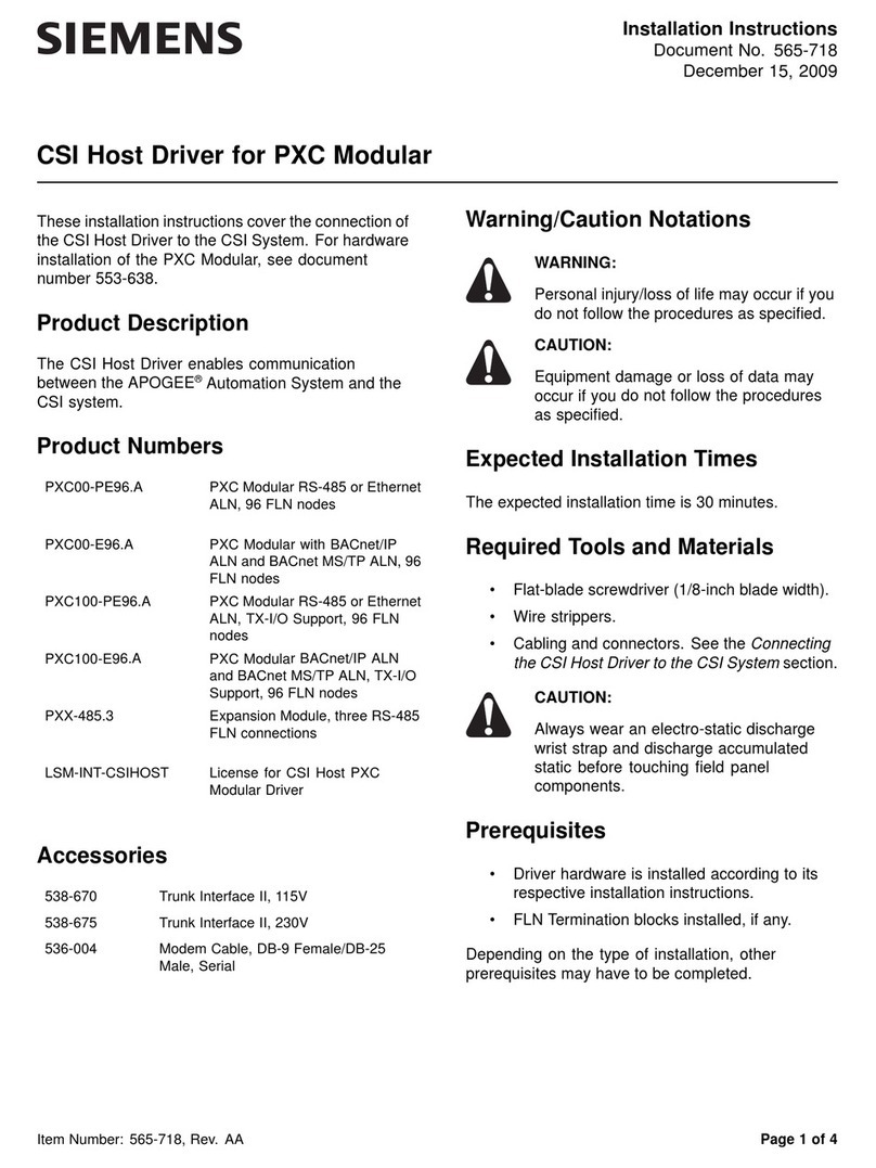 Siemens CSI Host Driver User manual