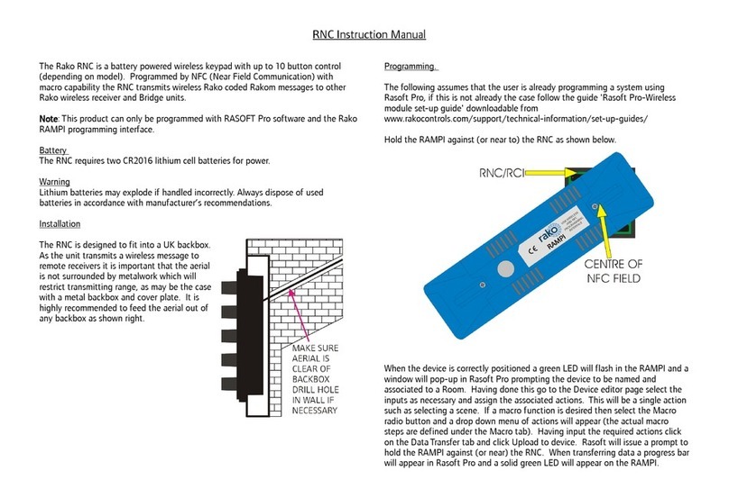 rako RNC instruction manual
