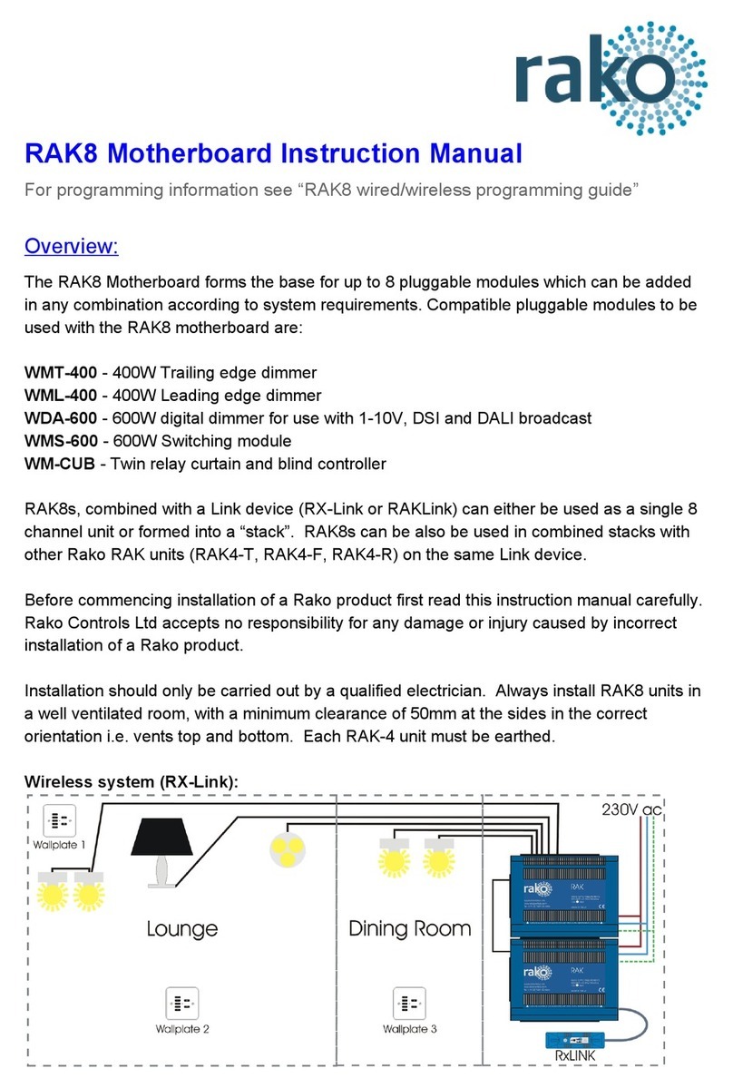 rako RAK8 instruction manual