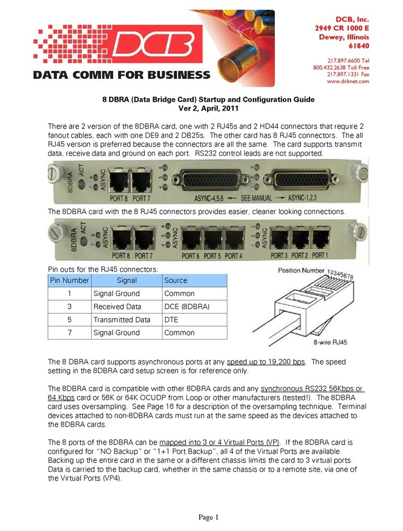 DCB 8 DBRA User manual