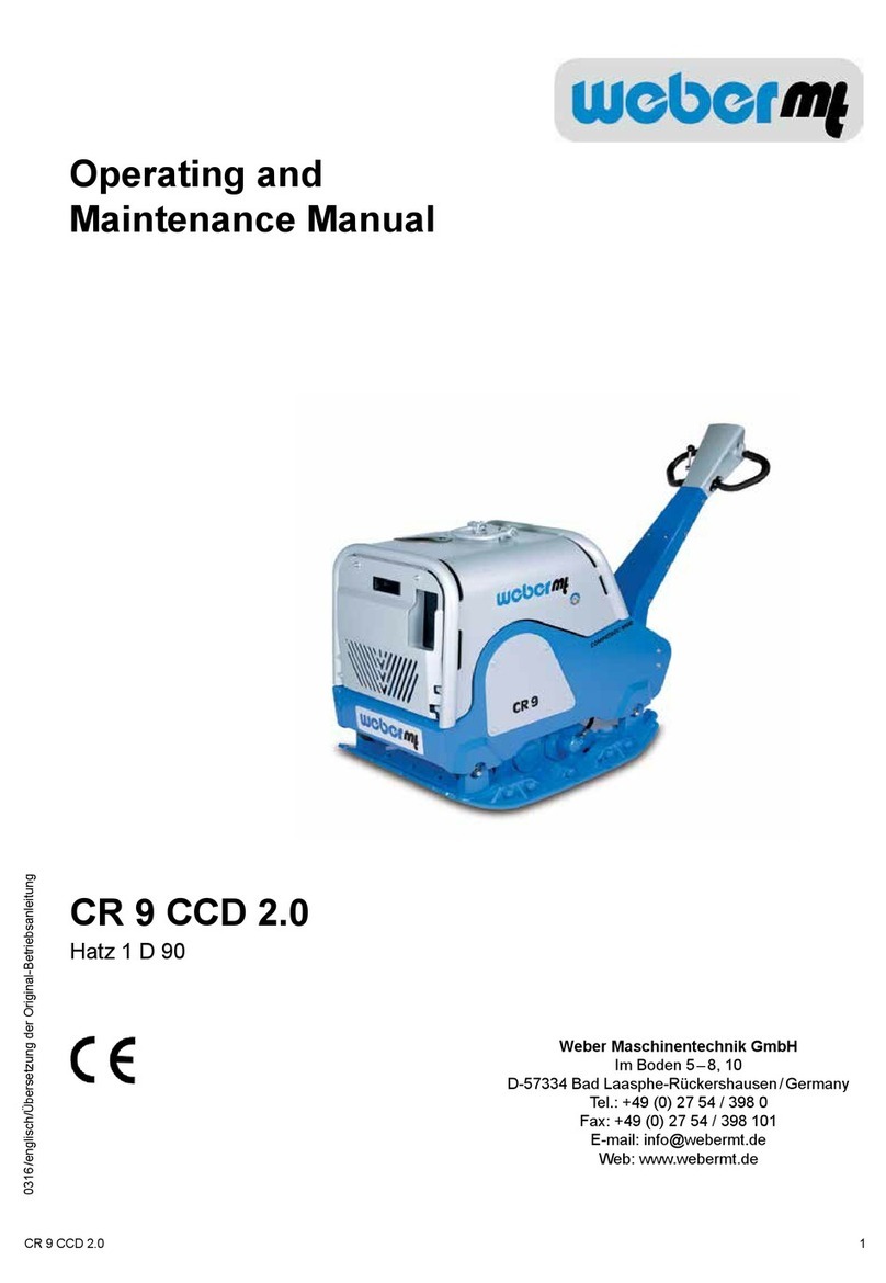 Weber mt CR 9 CCD 2.0 Operating and maintenance manual