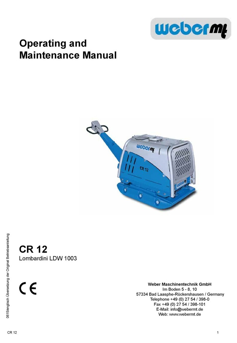 Weber mt CR 12 Operating and maintenance manual