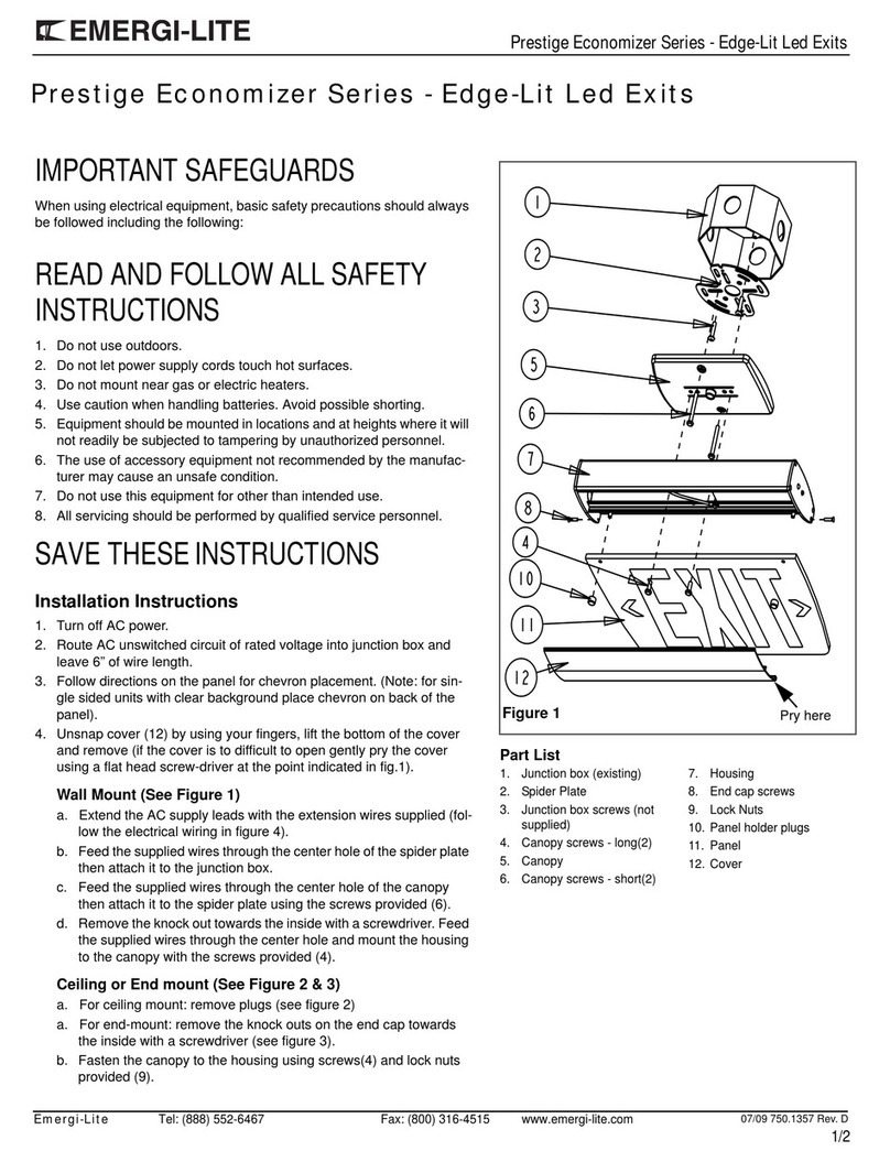 Emergi-Lite Prestige Economizer Series manual