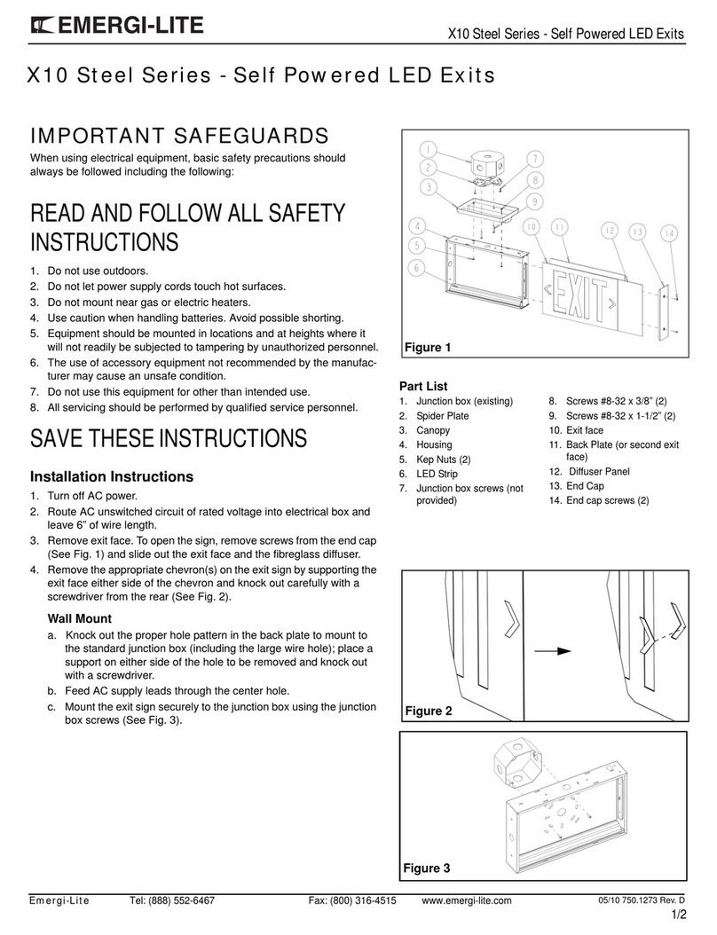 Emergi-Lite X10 Steel Series User manual