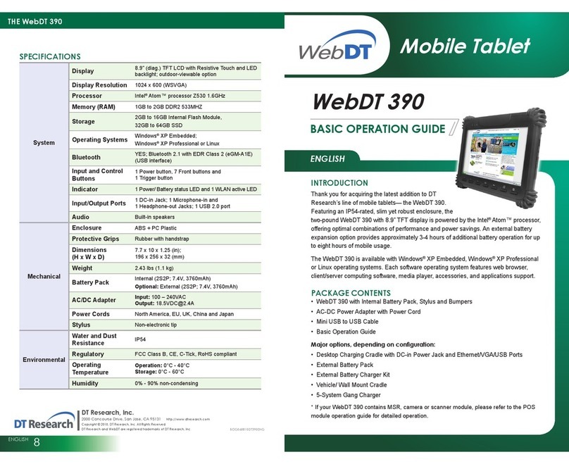WebDT 390 Assembly instructions