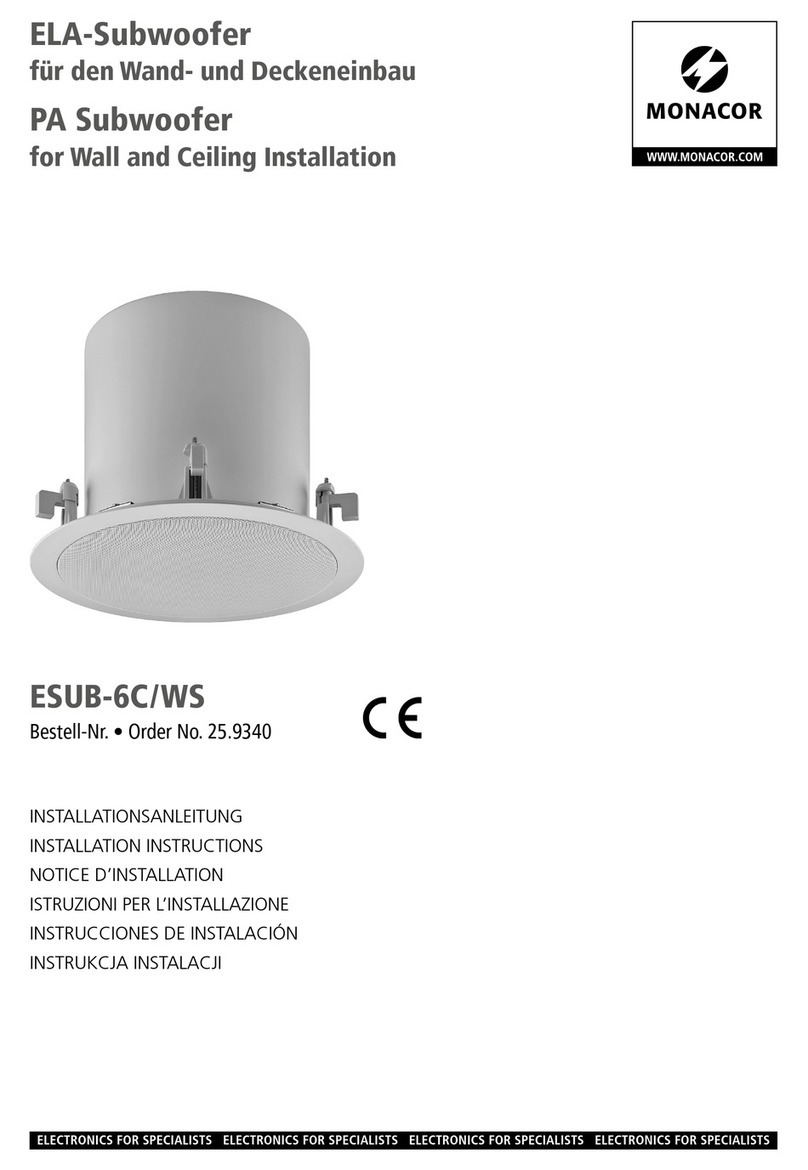 Monacor ESUB-6C/WS installation instructions
