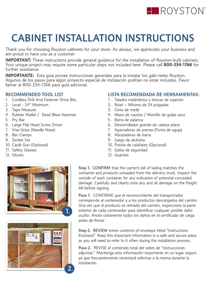 Royston Cabinet installation instructions