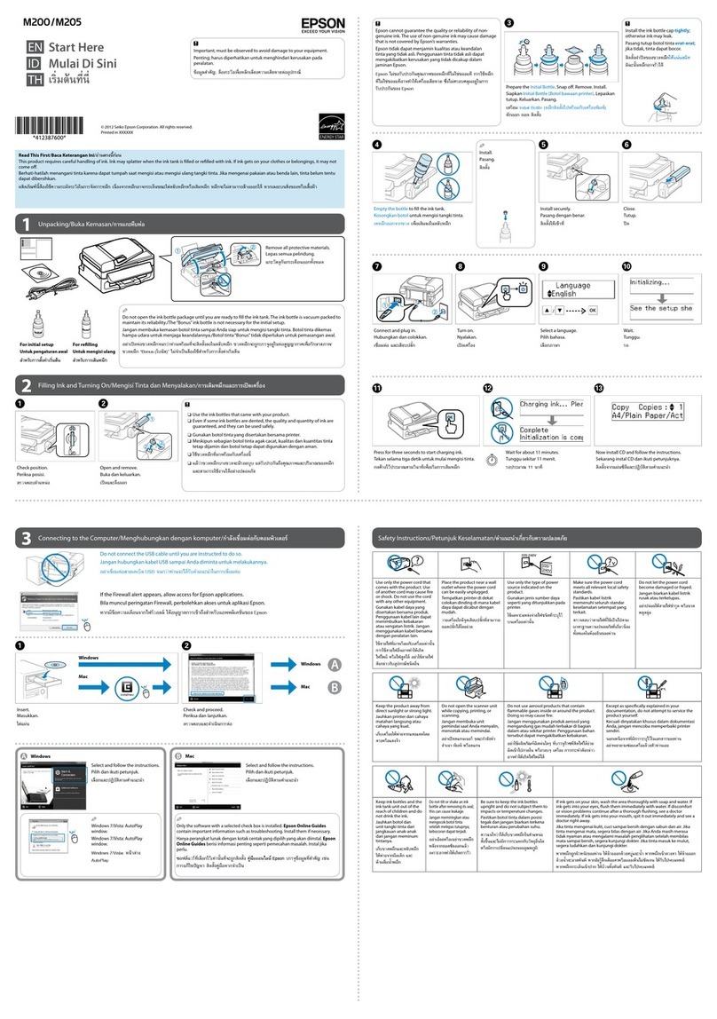 Epson M200 Instruction Manual