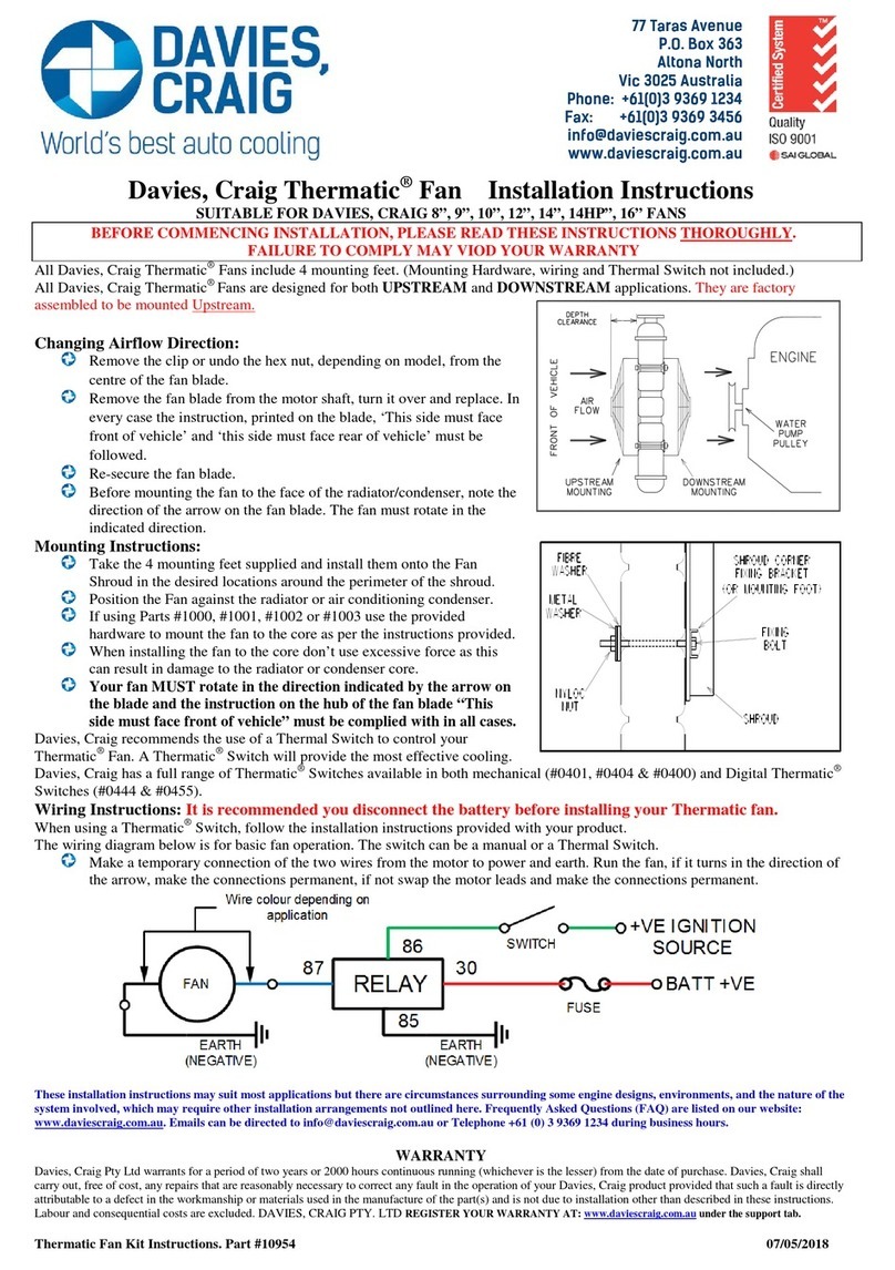 Davies Craig 10" Thermatic Fan installation instructions
