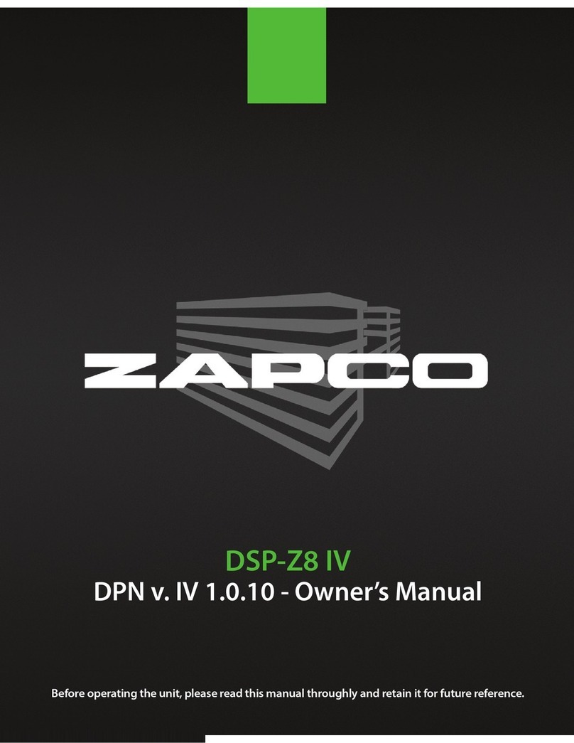 zapco DSP-Z8 IV II owner's manual