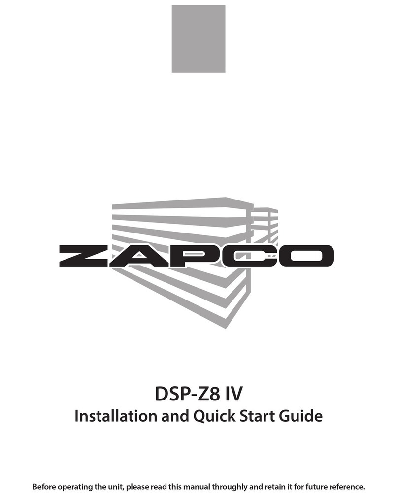 zapco DSP-Z8 IV II Installation and quick start guide zapco DSP-Z8 IV II Installation and quick start guide