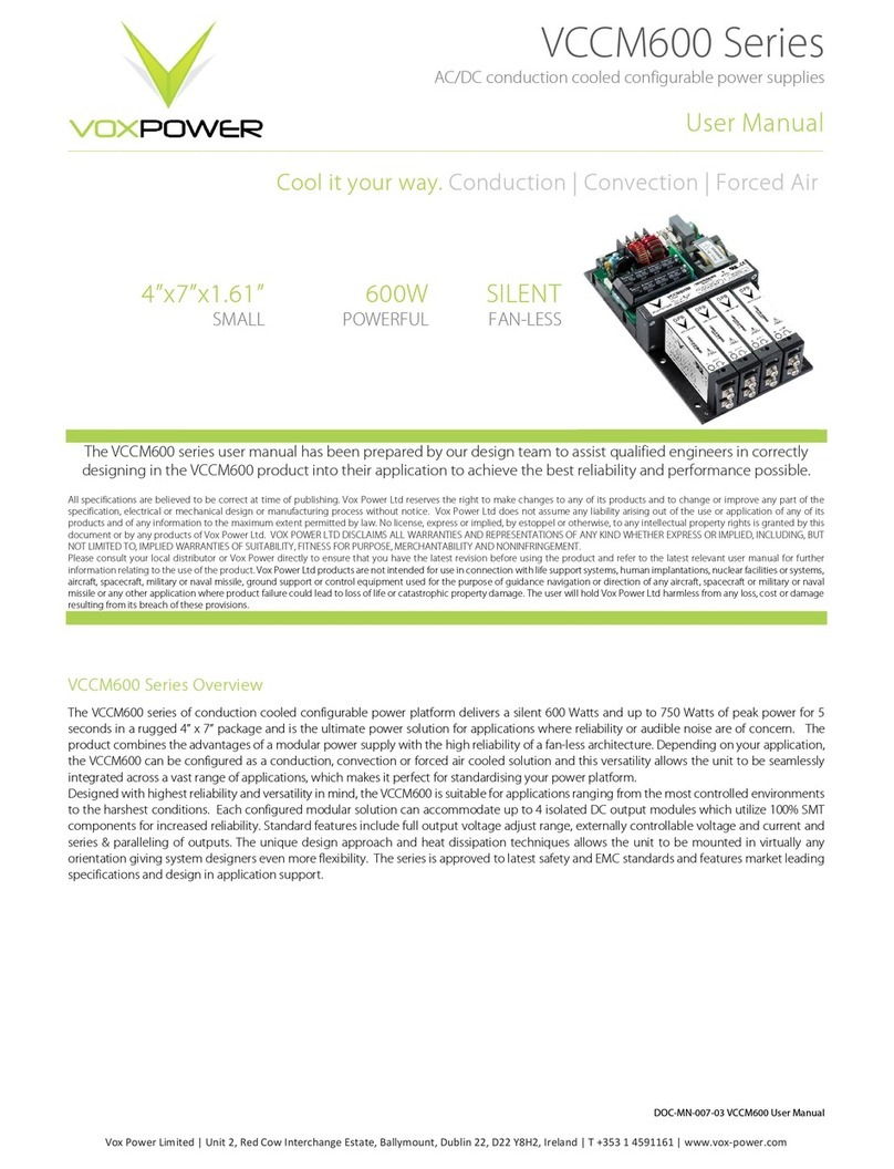Vox Power VCCM600S Series user manual