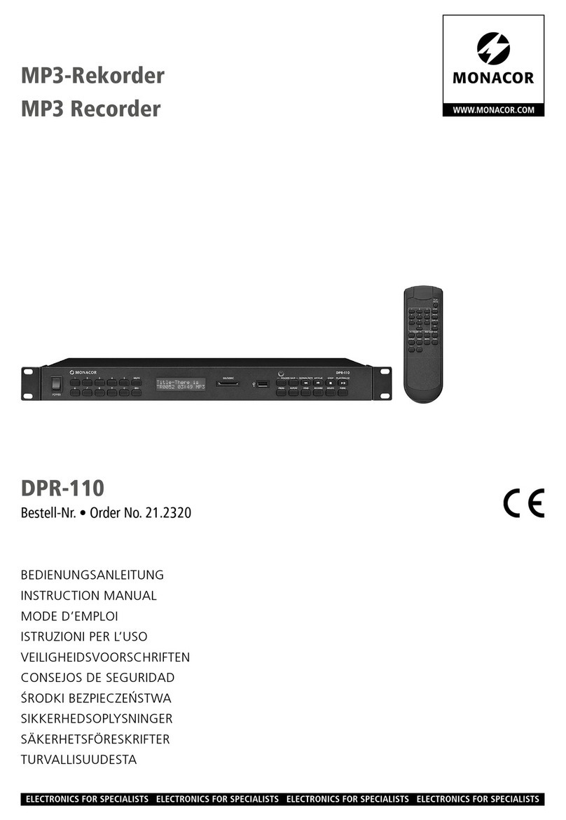 Monacor DPR-110 User manual