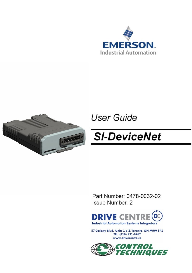 Emerson SI-DeviceNet User manual Emerson SI-DeviceNet User manual