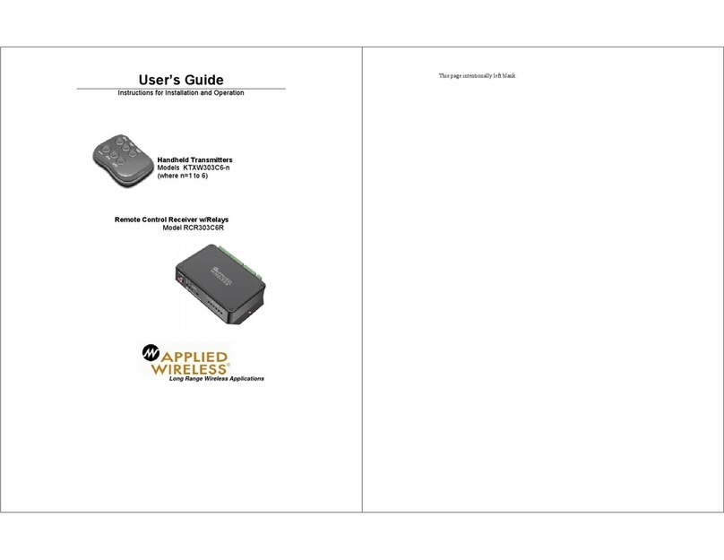 Applied Wireless KTXW303C6-1 User manual