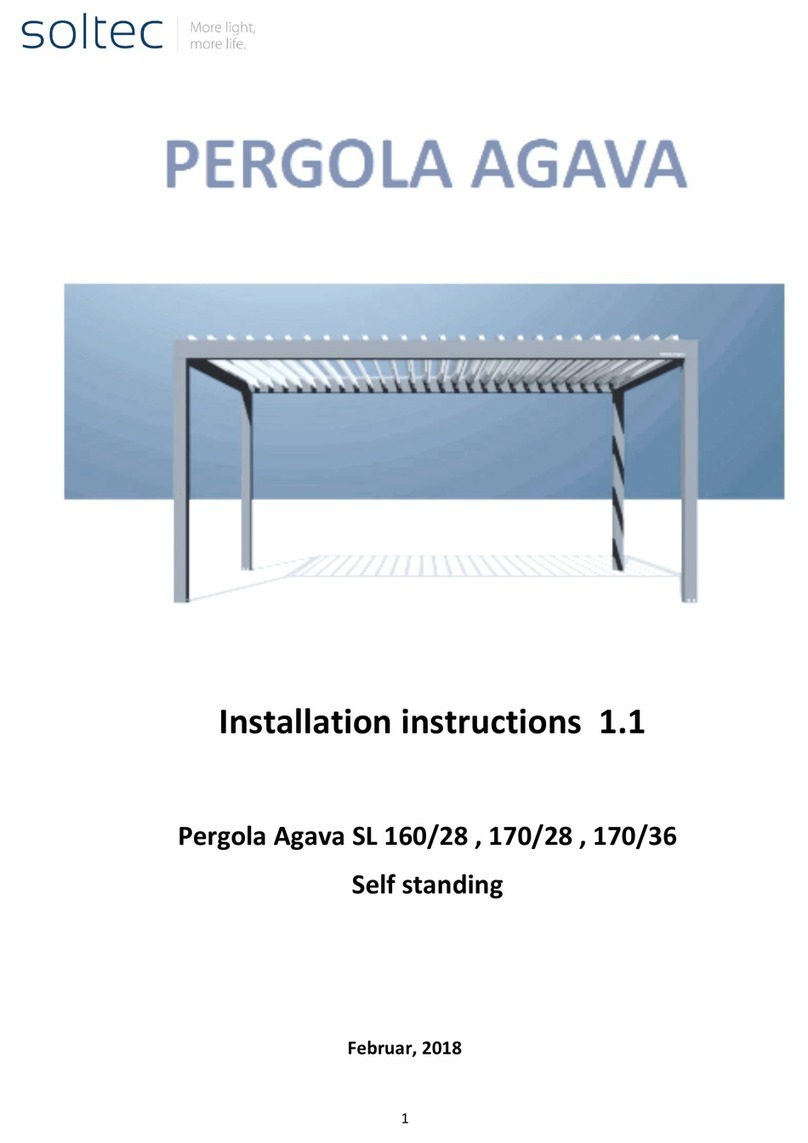 Soltec Pergola Agava SL 160/28 installation instructions