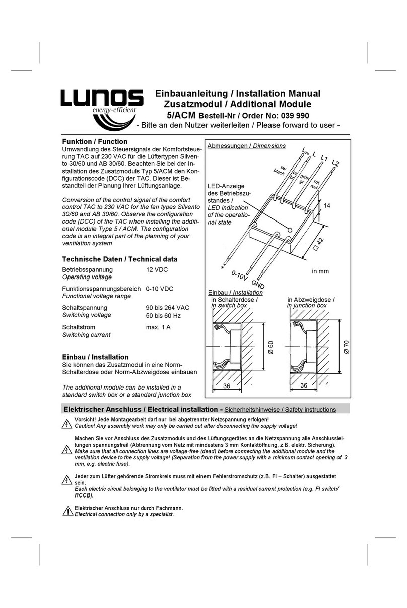 Lunos 5/ACM User manual