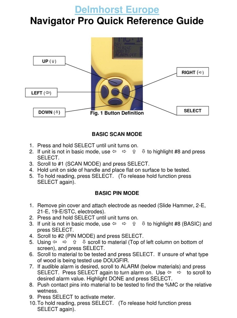 Delmhorst Instrument Co Navigator Pro User manual