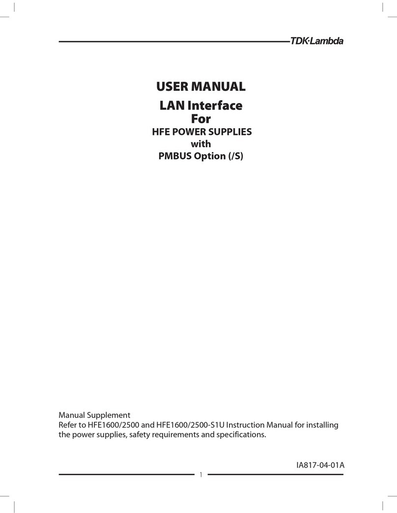 TDK-Lambda HFE1600 SERIES user manual
