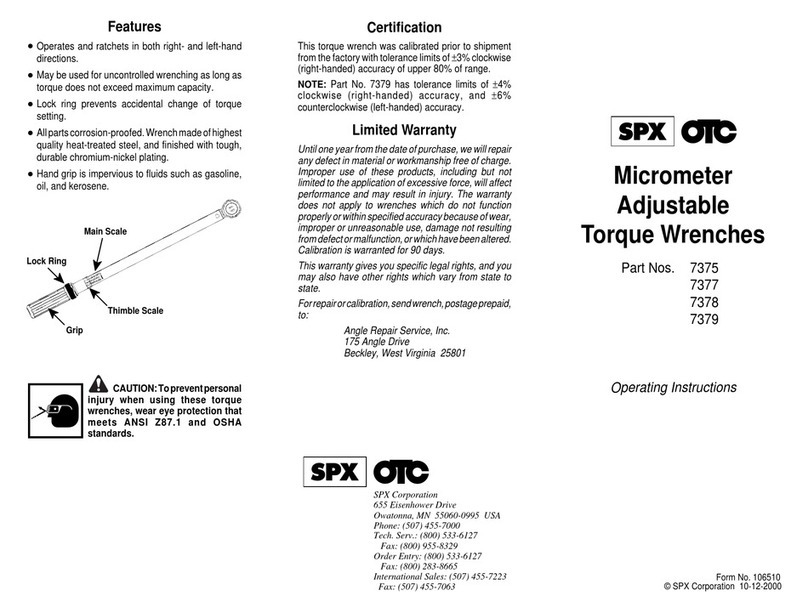 OTC 73757377 operating instructions