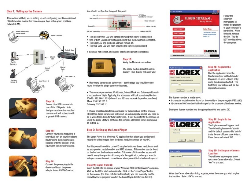 Lorex IPSC2250 User manual