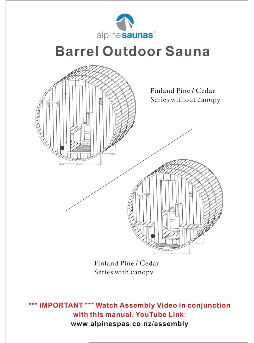 Alpine Saunas RWH300 Series Assembly manual