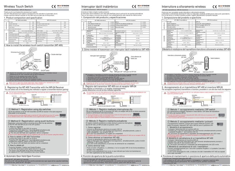 Hotron WT-400 user manual