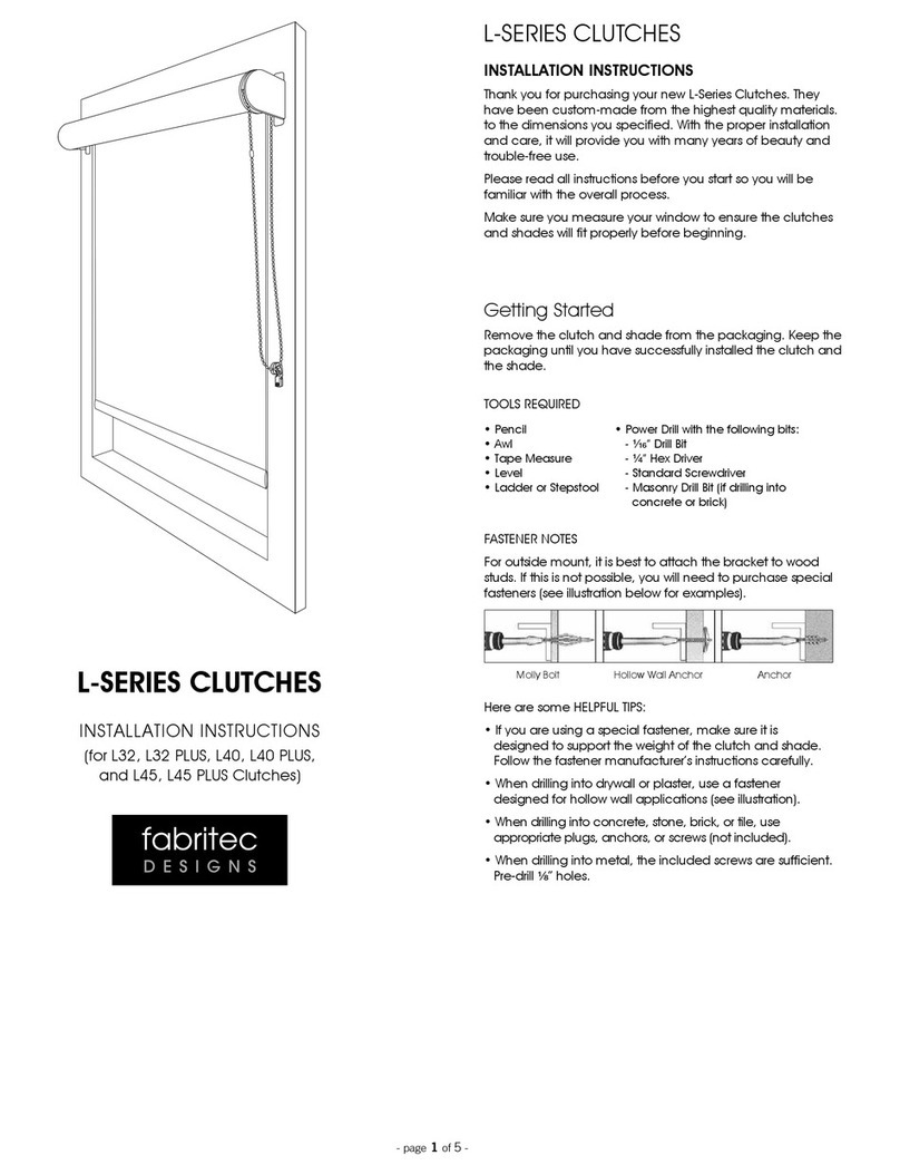 Fabritec designs L32 User manual Fabritec designs L32 User manual