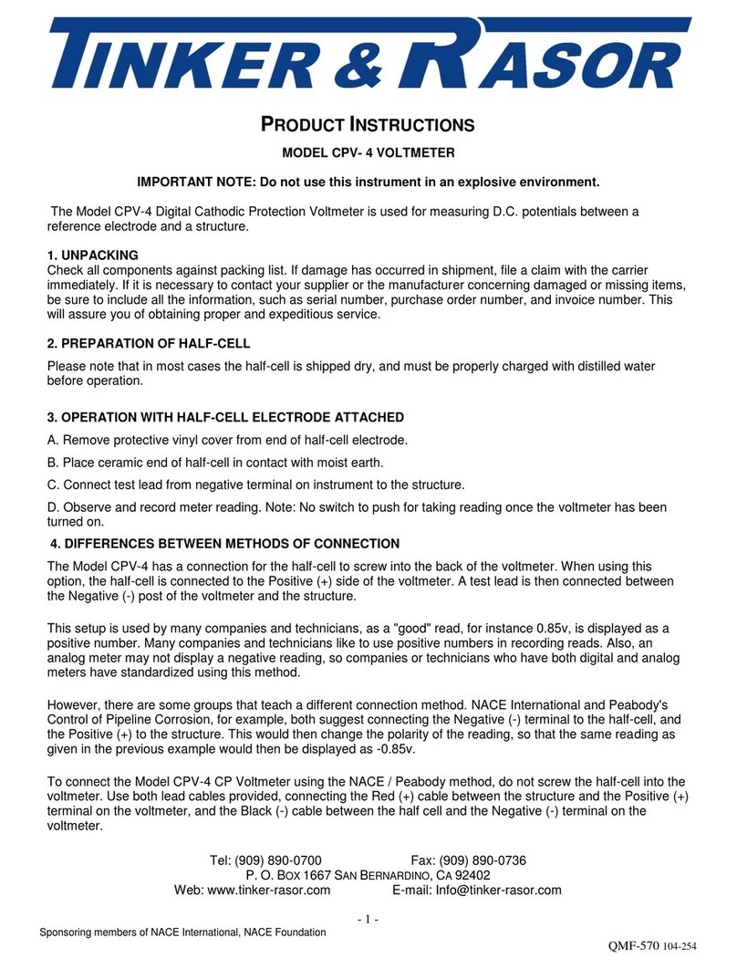 Tinker & Rasor CPV- 4 Product instructions