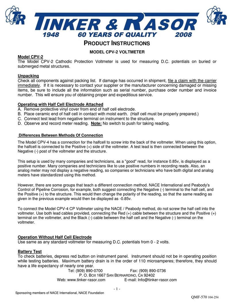 Tinker & Rasor CPV-2 Product instructions