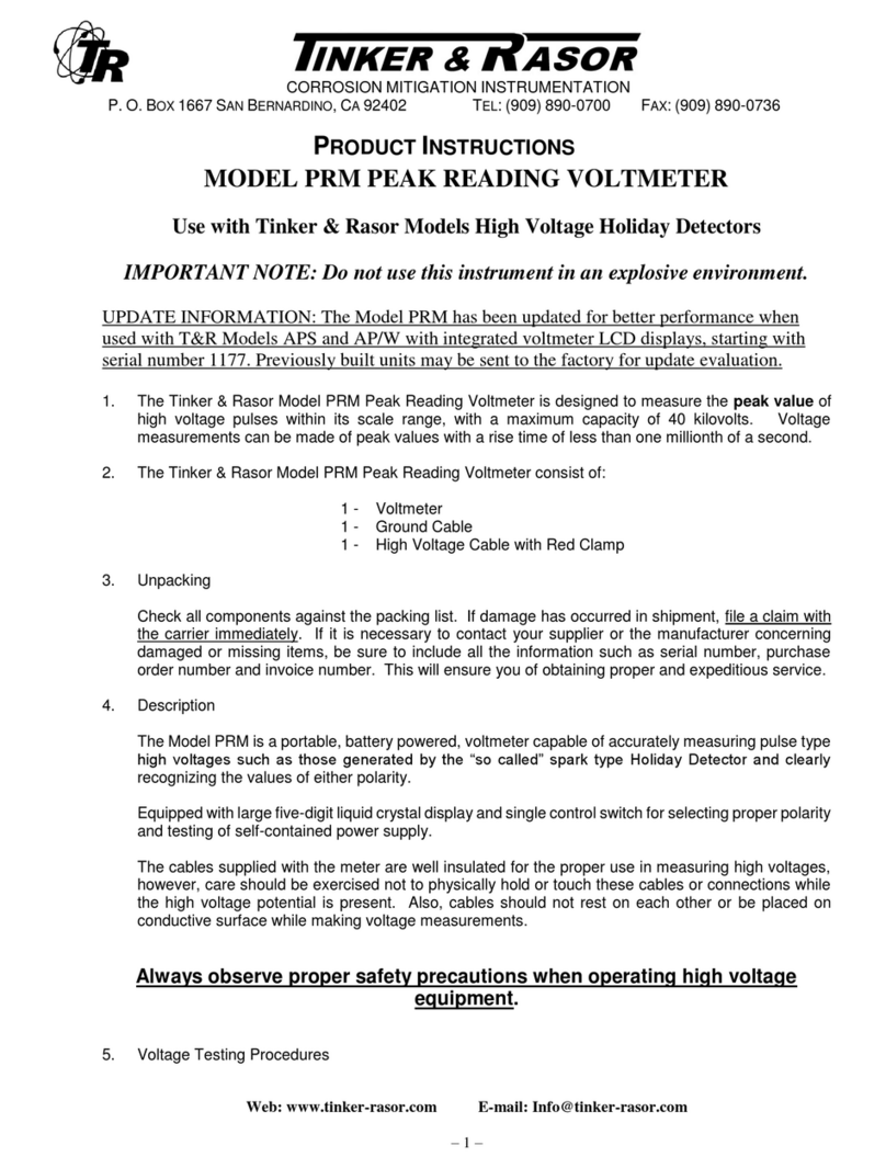 Tinker & Rasor PRM Product instructions