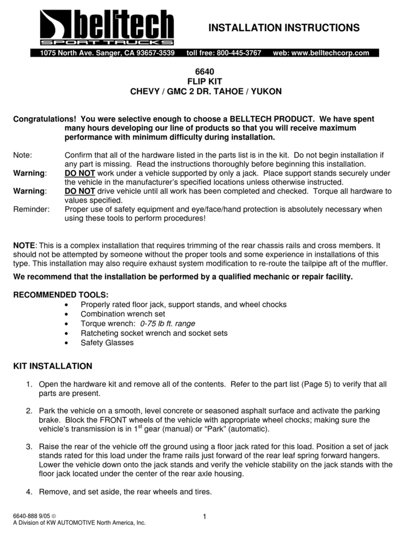 Belltech 6640 User manual