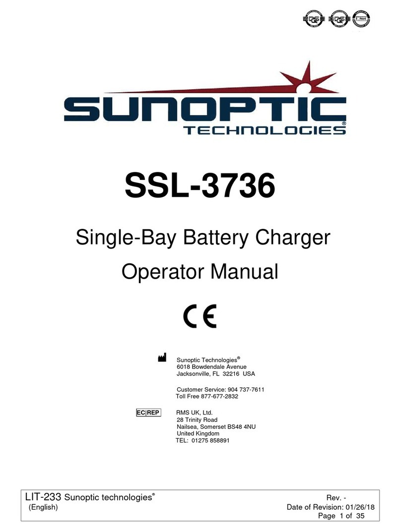 Sunoptic Technologies SSL-3736 Operator's manual