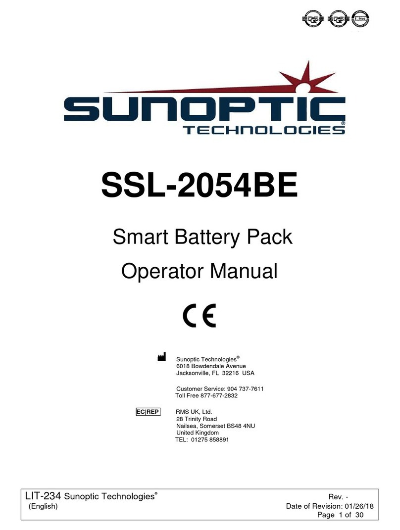 Sunoptic Technologies SSL-2054BE Operator's manual