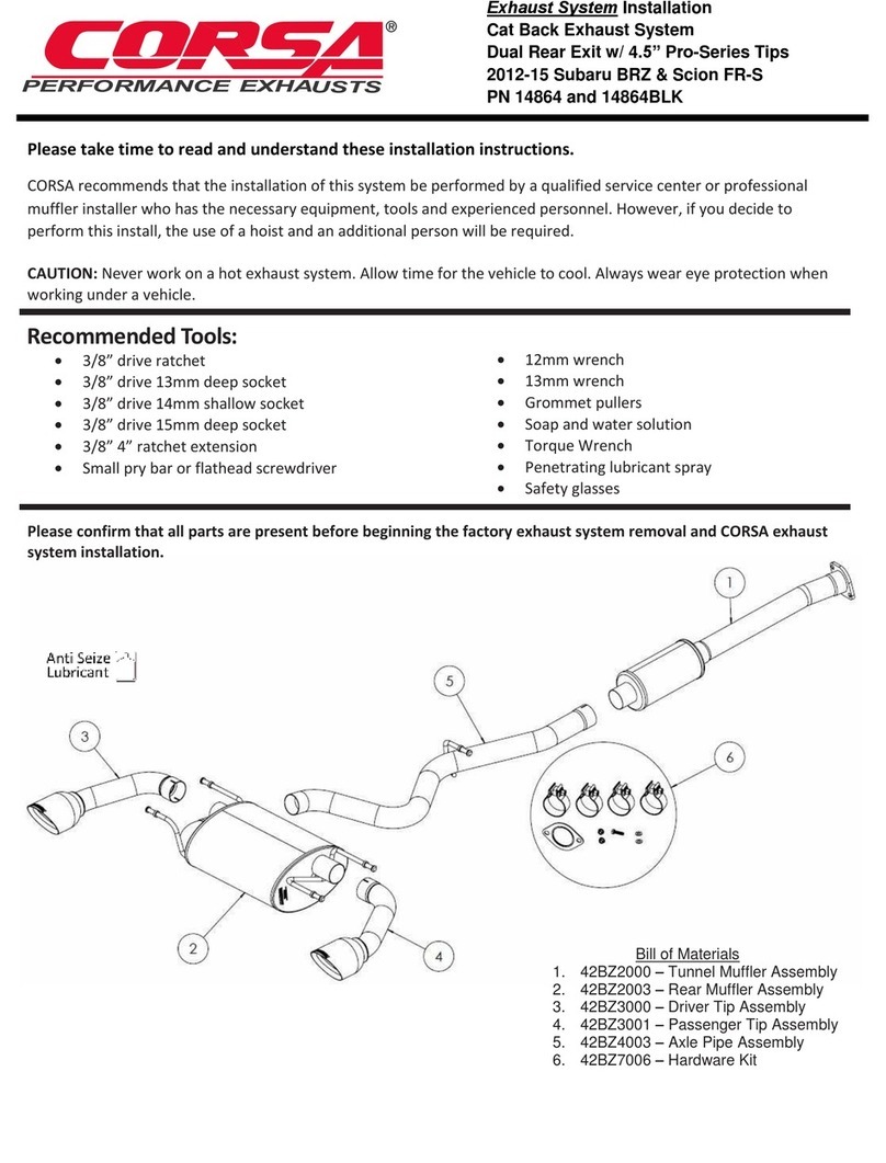Corsa 14864 User manual