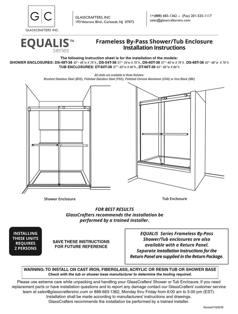 GlassCrafters Equalis series installation instructions
