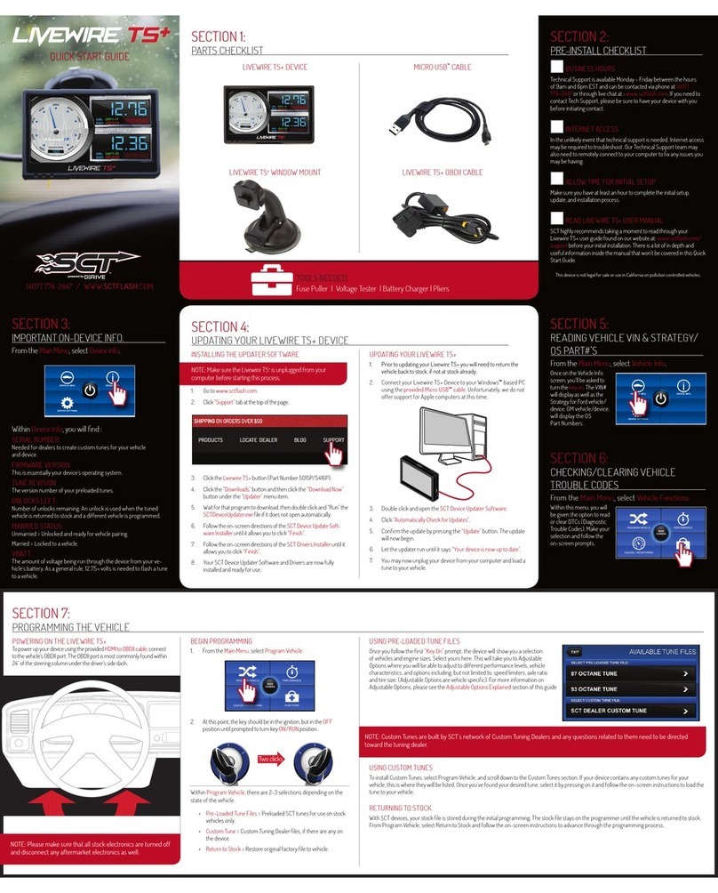SCT Livewire TS+ quick start guide