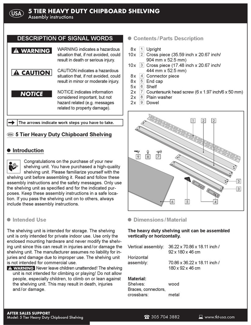 TKT 5 Tier Heavy Duty Chipboard Shelving Assembly instructions TKT 5 Tier Heavy Duty Chipboard Shelving Assembly instructions