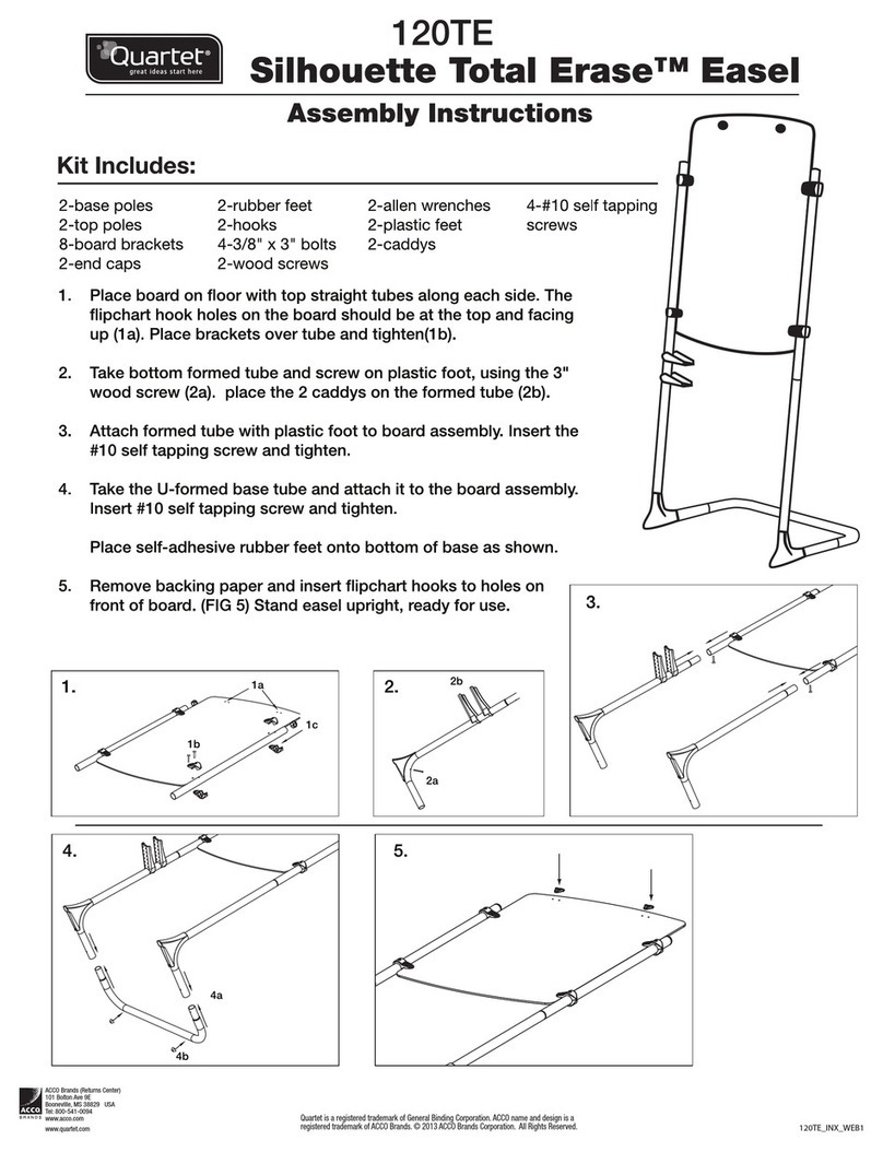 Quartet Silhouette Total Erase Easel User manual