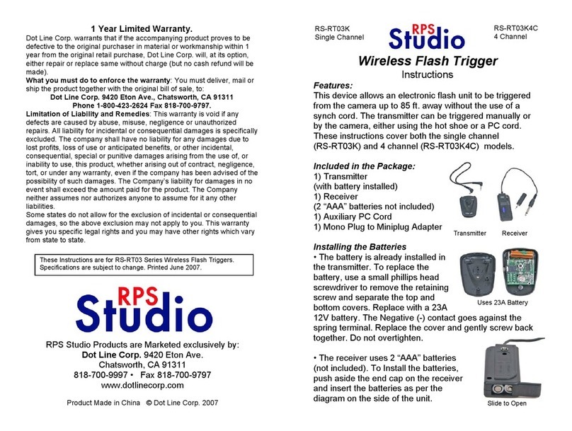 RPS Studio RS-RT03K instructions