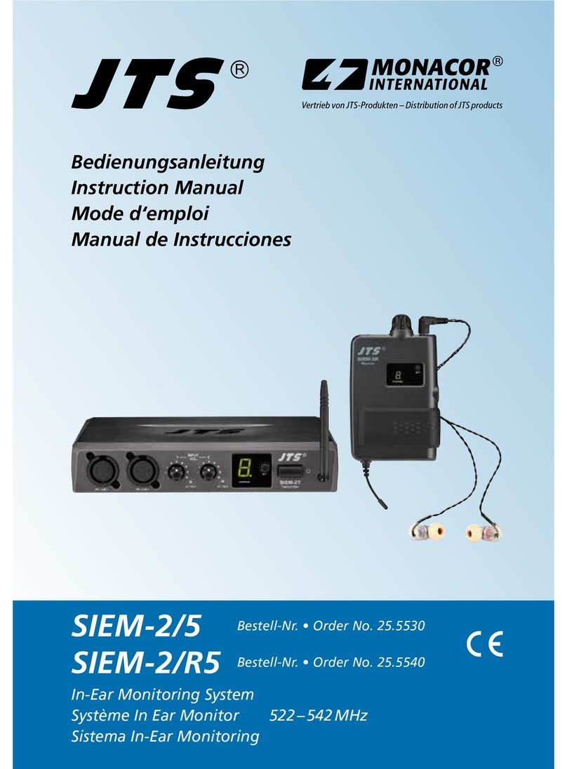 Monacor JTS SIEM-2/5 instruction manual